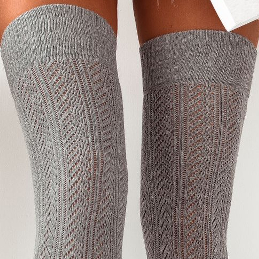 Zakolanówki Ażurowe Jodełka 347