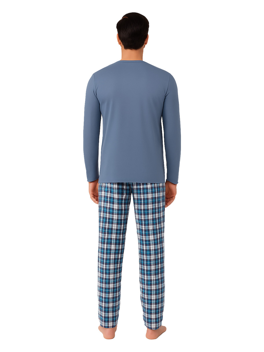 Wygodna piżama męska beMen 100% bawełna model Jeans – całoroczny komfort i styl