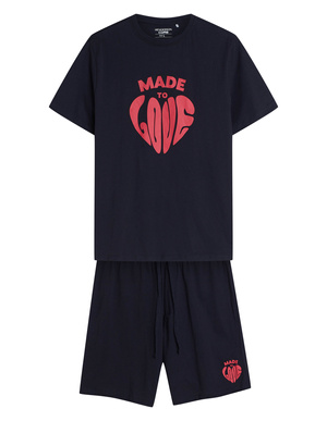 Piżama Męska 42777 Bawełniana Biała