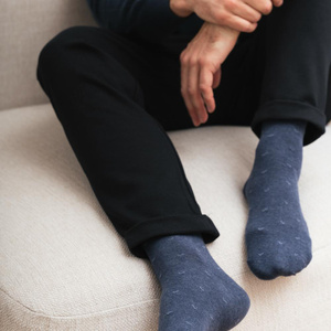 Skarpety garniturowe Wzór 122 niebieski