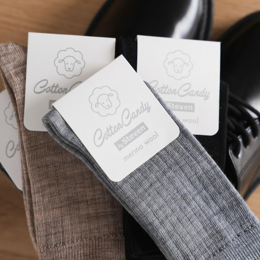 Czarne Skarpetki Dziecięce Merino Comfort