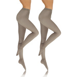 2x Kolorowe rajstopy kryjące z microfibry Hiver 40DEN