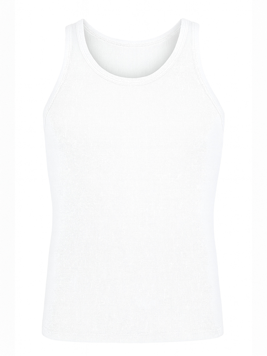 Koszulka Na Ramiączkach Męska Biała w Prążek 3 Pack