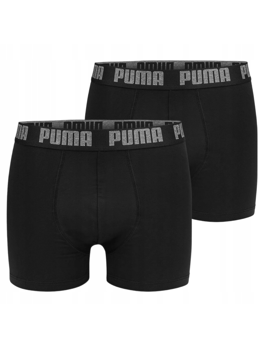 Bokserki Męskie 2 Pack Puma Comfort Stretch Czarne