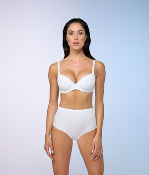 Biały usztywniany biustonosz damski 86% poliamid z dodatkowymi ramiączkami Spiman – komfort na co dzień