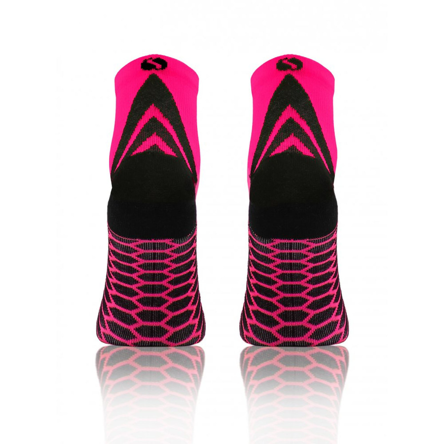 Różowe oddychające kompresyjne skarpety sportowe unisex Sesto Senso – idealne dla aktywnych