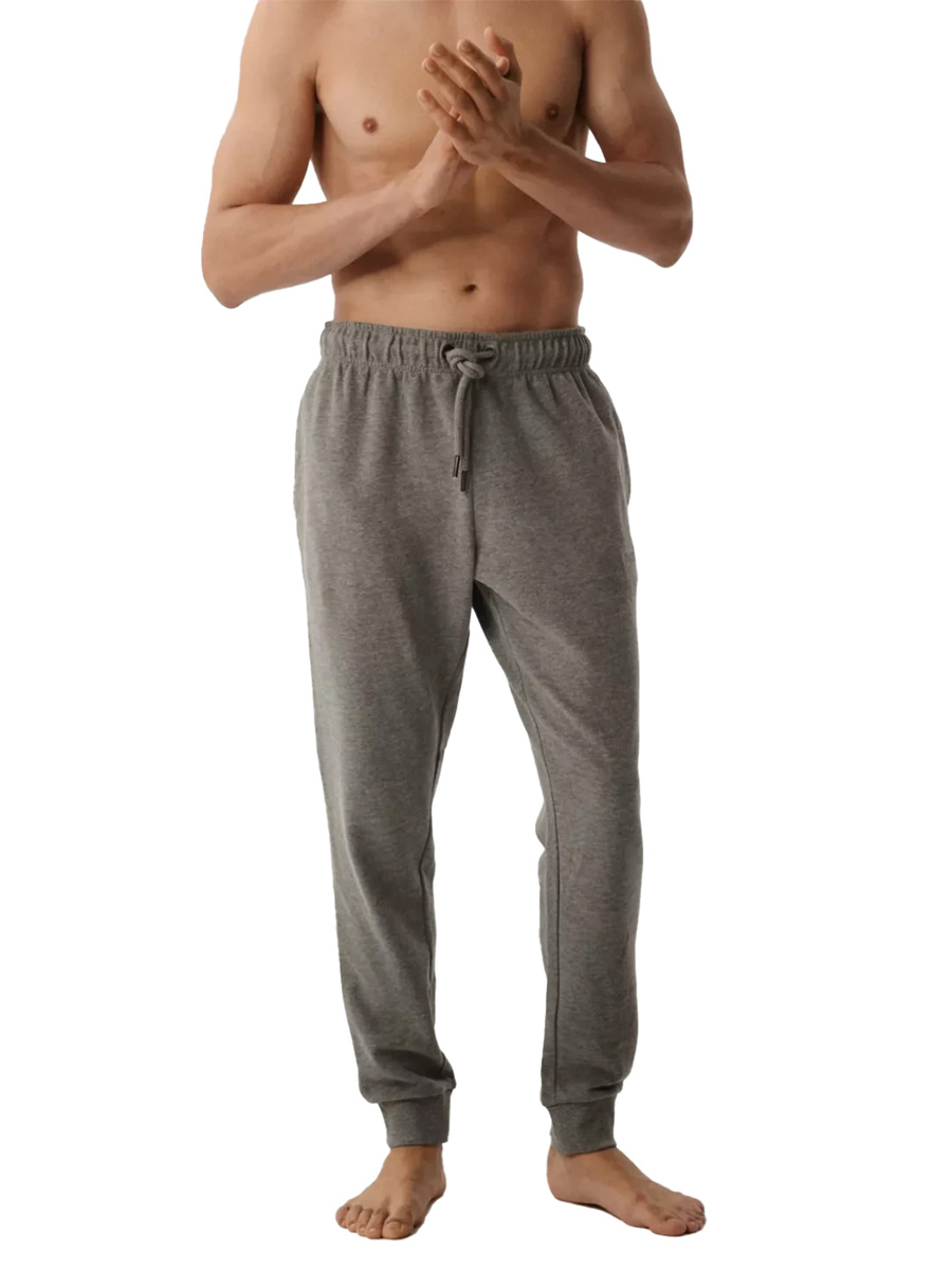 Szare elastyczne spodnie dresowe męskie 65% bawełna model HMB-001 Atlantic – wygoda na co dzień