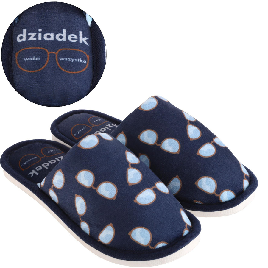 Kapcie męskie granatowe