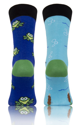 Długie Skarpetki Kolorowe Bawełniane Unisex 90% Bawełna z Zabawnym Wzorem Sesto Senso