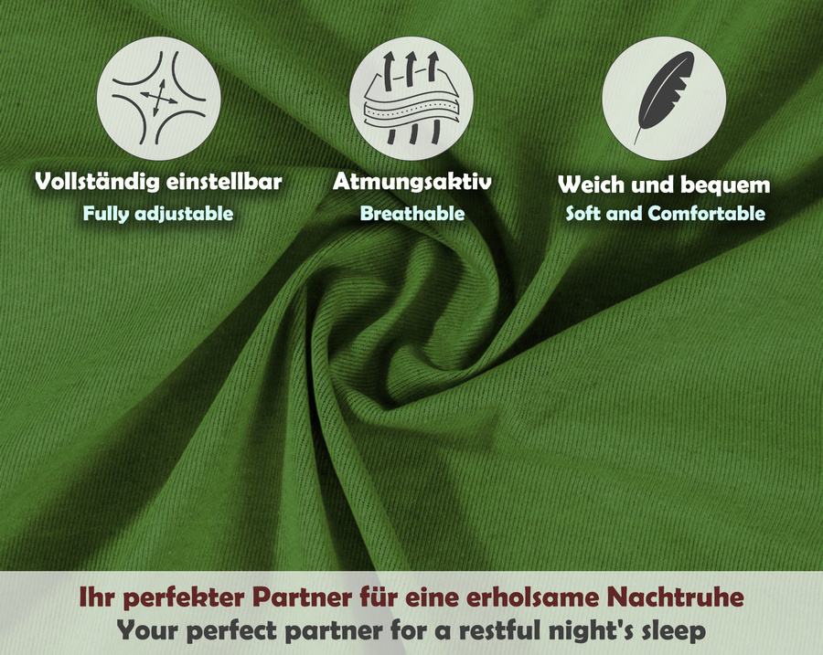 Zielone elastyczne prześcieradło z gumką 80% bawełna Jersey Sesto Senso – komfort snu