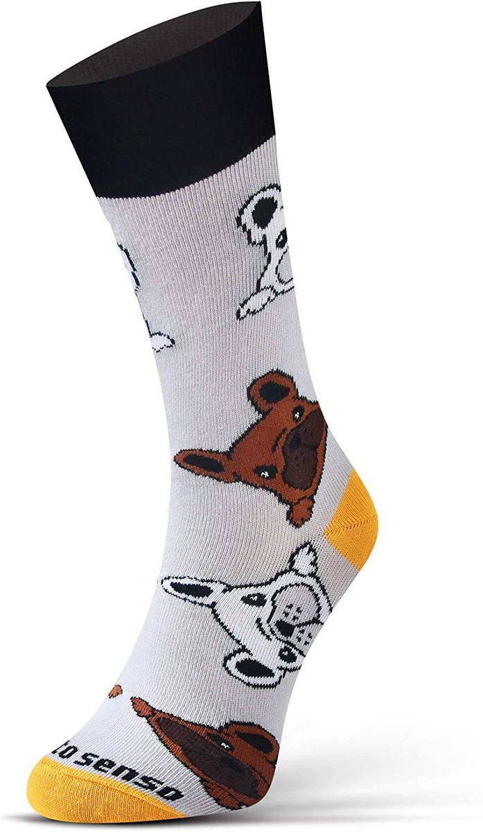 Długie Skarpetki Kolorowe Bawełniane Unisex 90% Bawełna z Zabawnym Wzorem Sesto Senso