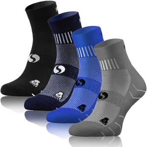 Szare oddychające skarpety męskie 88% bawełna AMZ Multicolor Sesto Senso – komfort dla biegaczy