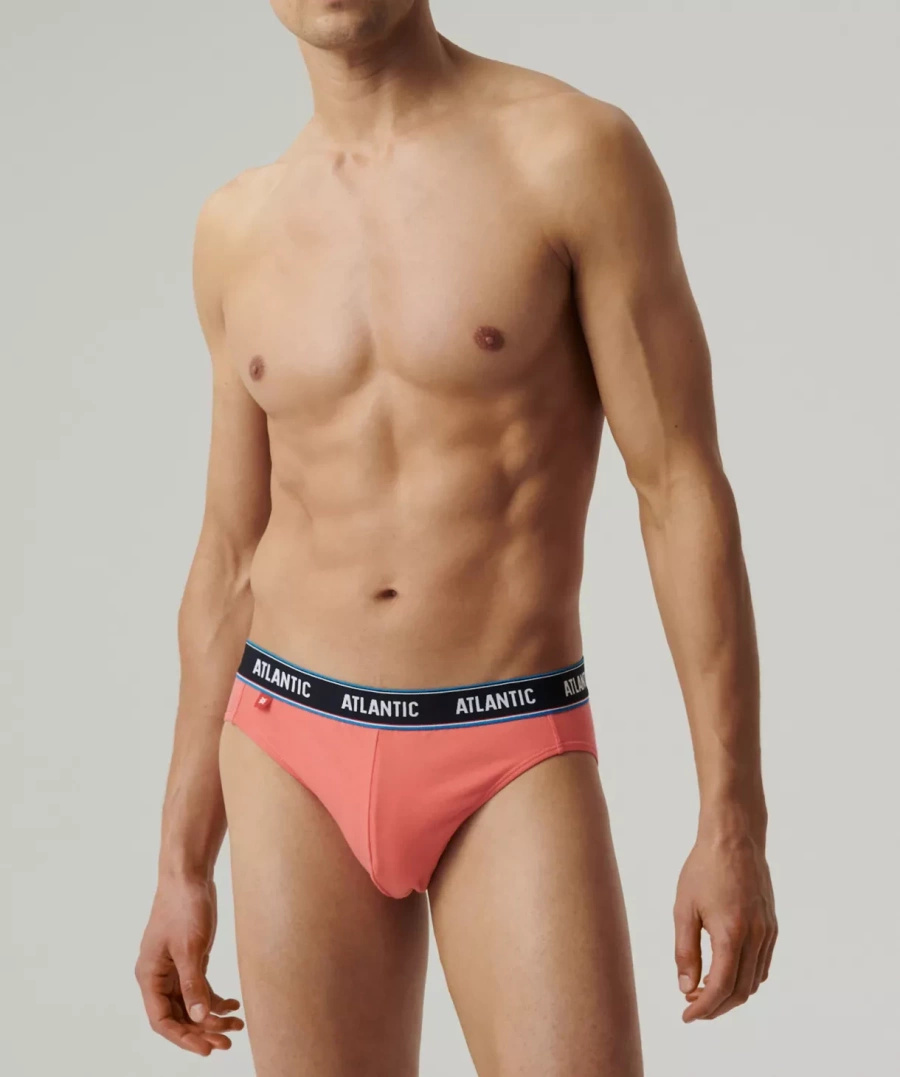 Szare sportowe slipy męskie 3-pack z miękką gumą Atlantic – idealne dopasowanie.
