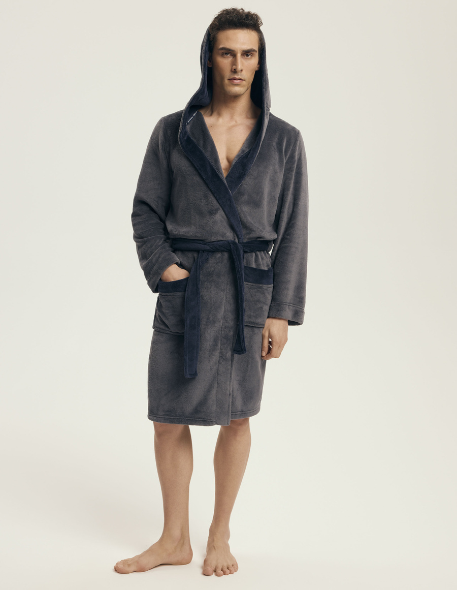 Szlafrok męski 43377 grey