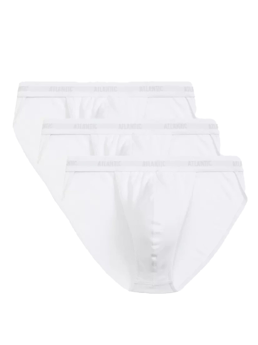 Białe seksowne slipy męskie tanga 3-pack Atlantic – maksymalny komfort noszenia