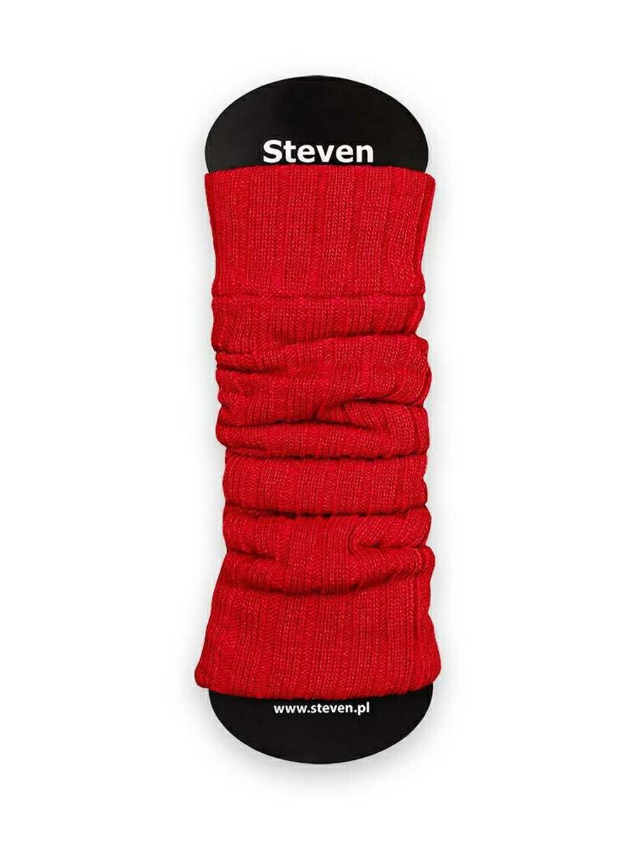 Czerwone Wełniane Getry Damskie Akryl 67%