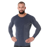 Męski Longsleeve Ciemny Jeans Merino Wool