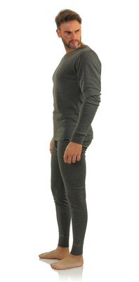 Szary podkoszulek męski z długim rękawem 95% bawełna Sesto Senso – wyjątkowy komfort