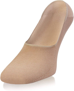 Beżowe niewidoczne stopki balerinki męskie z bawełny Sesto Senso – komfort przez cały dzień