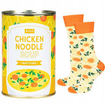 Damskie | Męskie Skarpetki SOXO GOOD STUFF kolorowe chicken soup w puszce na prezent unisex