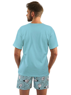 Piżama Męska Krótki Rękaw Krótkie Spodenki