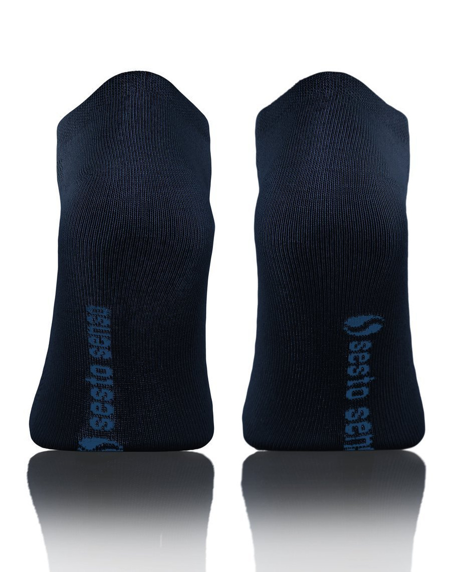 Granatowe skarpetki stopki męskie 80% bawełna Air Control Sneakers Sesto Senso – komfort sportowy