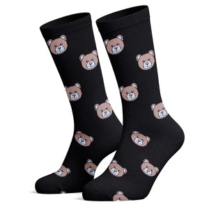 Skarpetki męskie Misie Głowy 0125.033, Kolor Czarny, Rozmiar 38-41