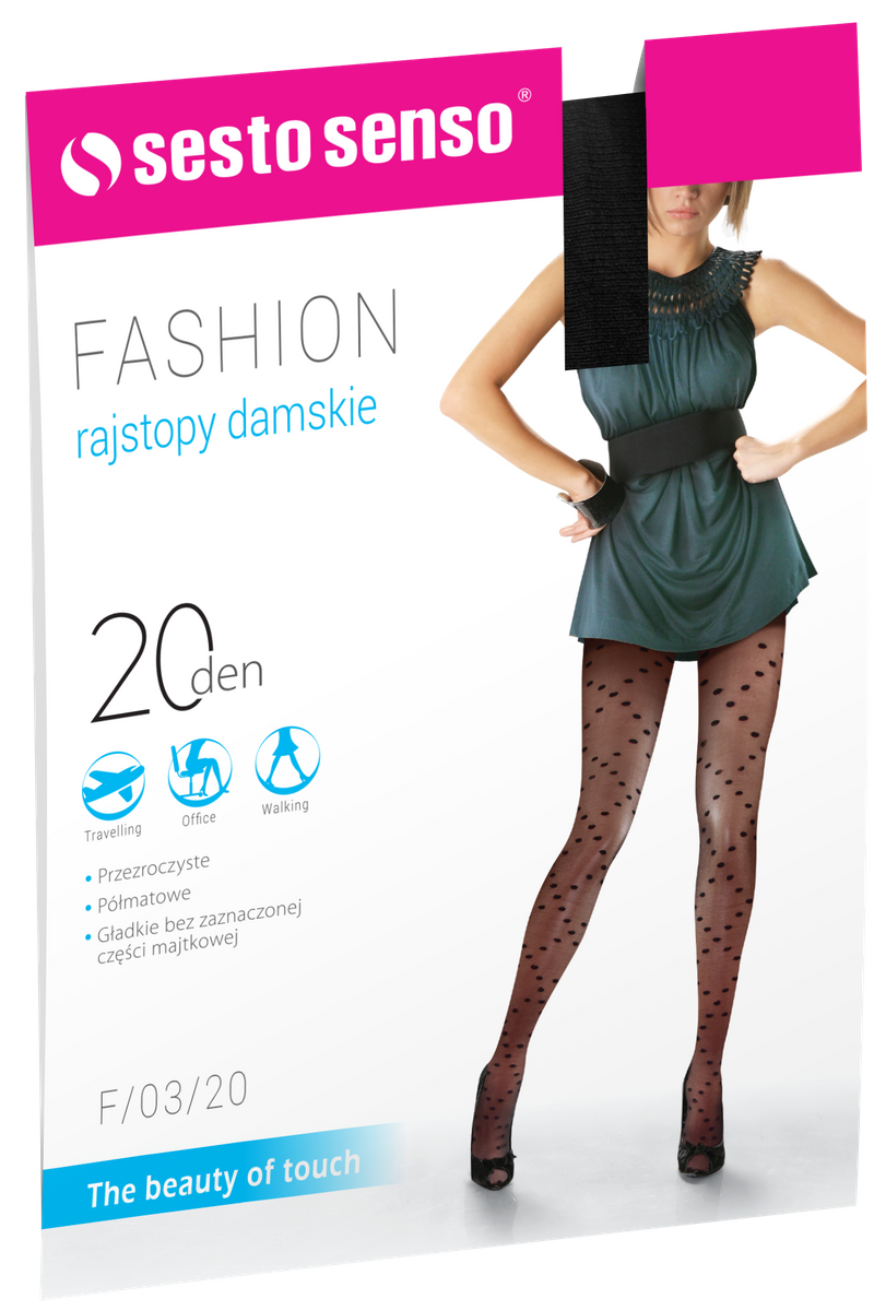 Półmatowe rajstopy damskie 20 DEN Fashion Sesto Senso – elegancja na co dzień
