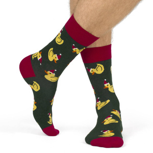 Świąteczne Skarpetki Męskie Bawełniane