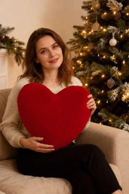 Poduszka Dekoracyjna Serce Czerwone