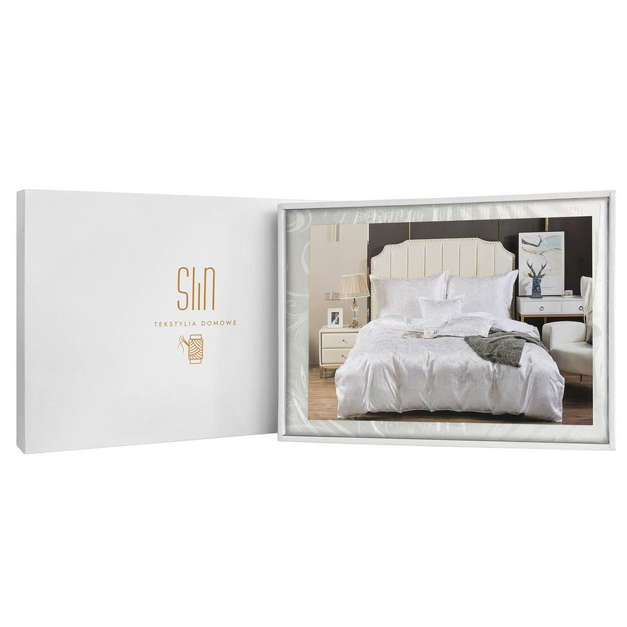 Kremowa atłasowa pościel 120 g/m2 model AT001 Spod Igły i Nitki – luksusowy komfort snu