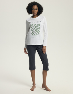 Piżama damska Danna 43686 ecru