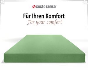 Jasnozielone elastyczne prześcieradło z gumką frotte 100% bawełna Sesto Senso – komfortowy sen