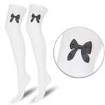 Zakolanówki bawełniane z kokardką