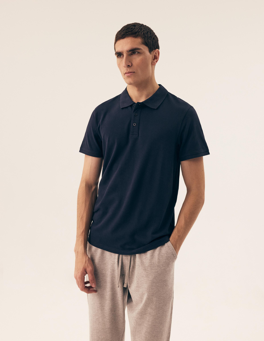 Koszulka polo 43025 dark blue