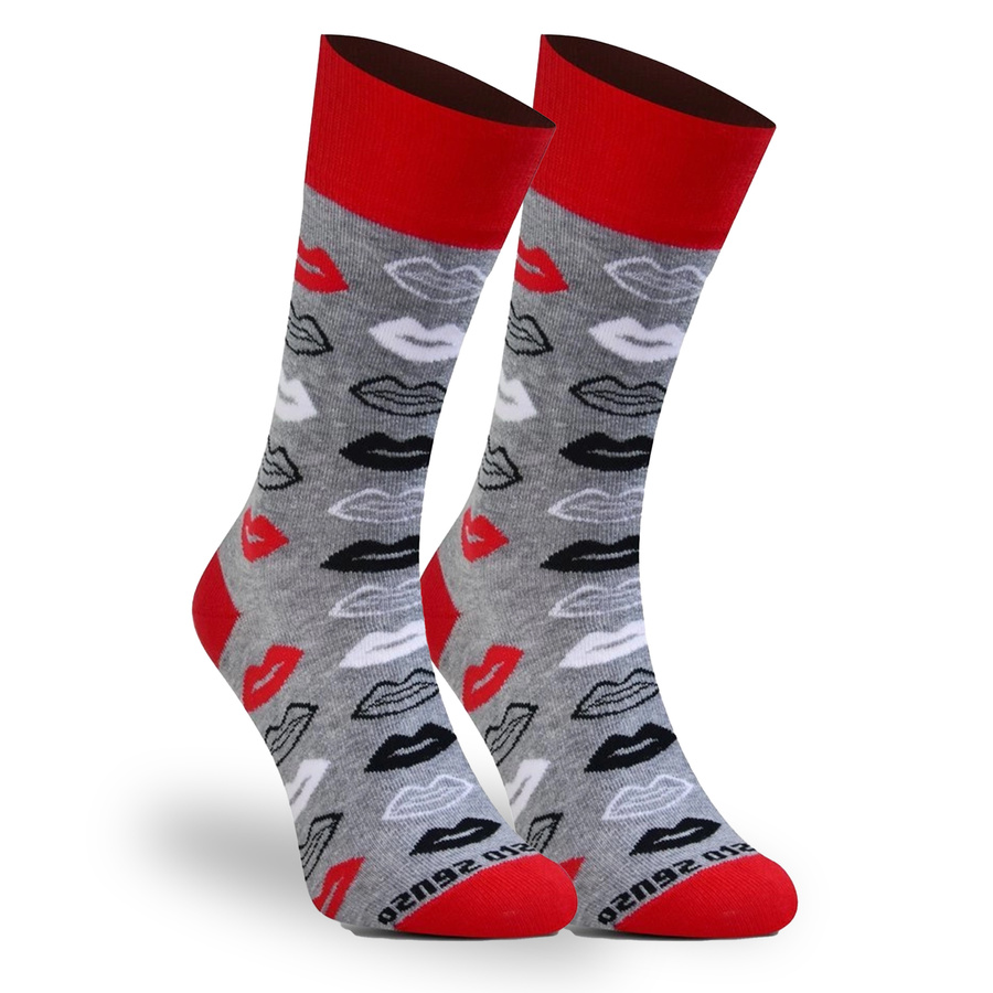 Długie Skarpetki Kolorowe Bawełniane Unisex 90% Bawełna z Zabawnym Wzorem Sesto Senso