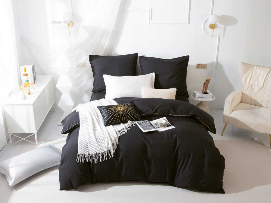 POŚCIEL QUEEN CZARNA ZŁOTA