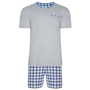 Piżama Męska Krótki Rękaw Krótkie Spodenki