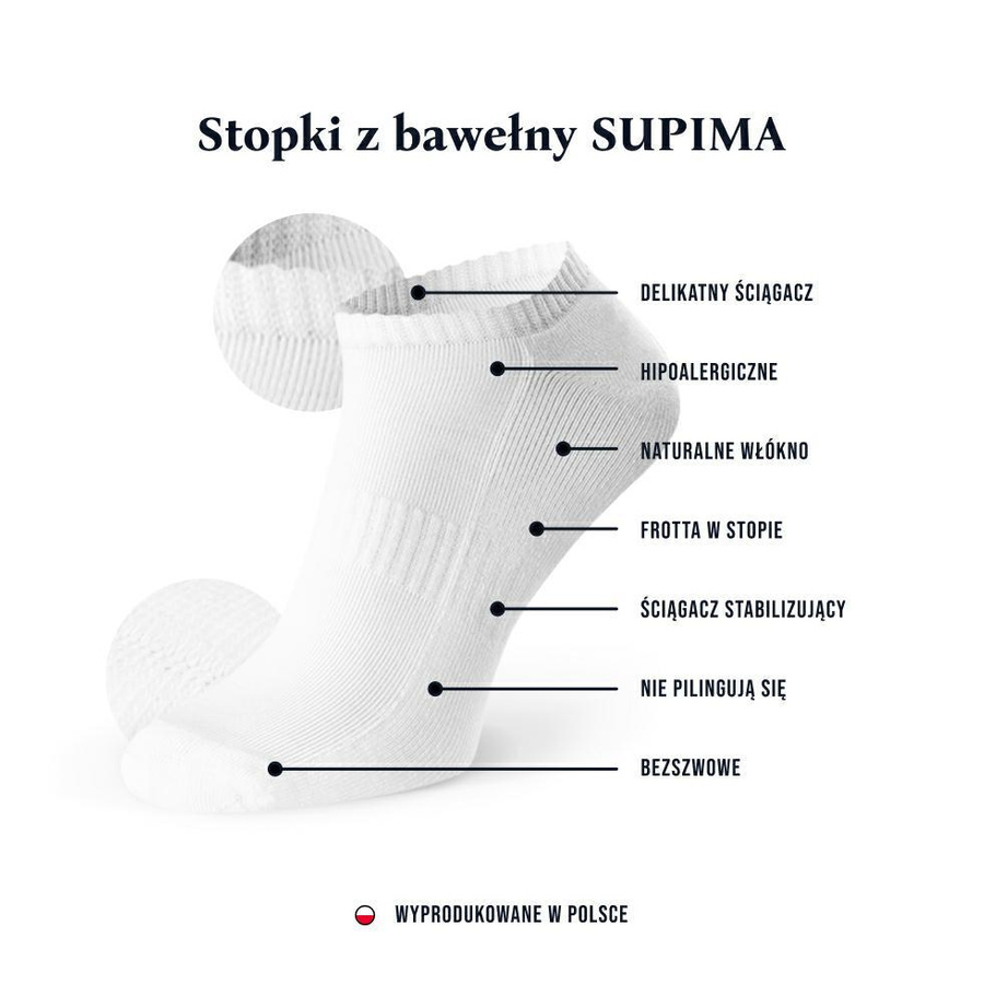 Stopki Bawełniane SUPIMA