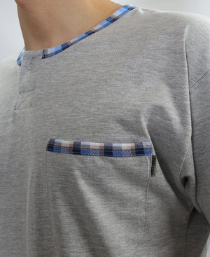 Piżama Męska Krótki Rękaw Krótkie Spodenki