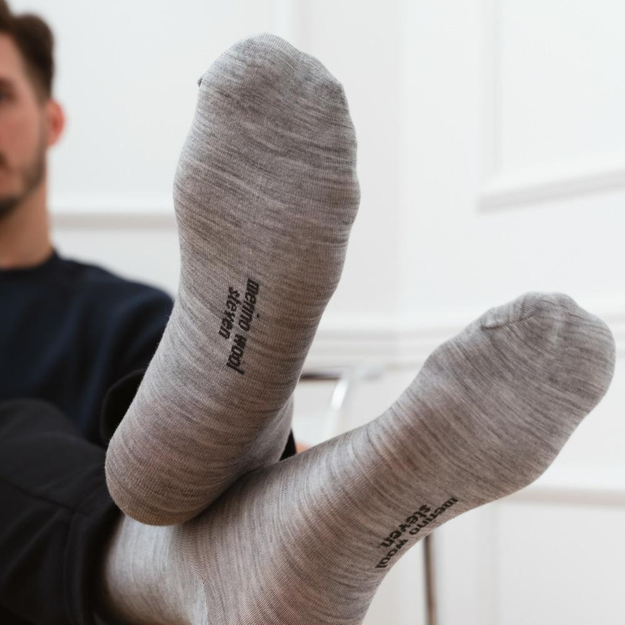 Skarpety garniturowe z wełny merino art. 130