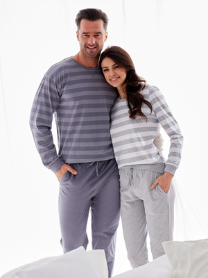 Piżama Męska Długi Rękaw 117