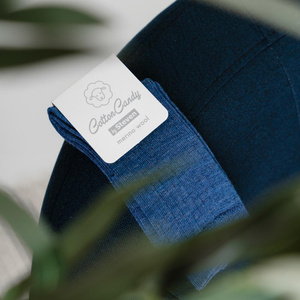 Skarpetki dziecięce z wełny merino bezuciskowe w prążek art. 130