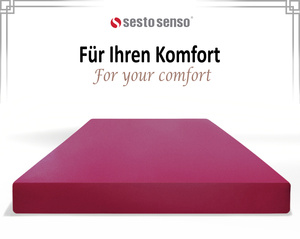 Bordowe elastyczne prześcieradło z gumką frotte 100% bawełna Sesto Senso – komfortowy sen