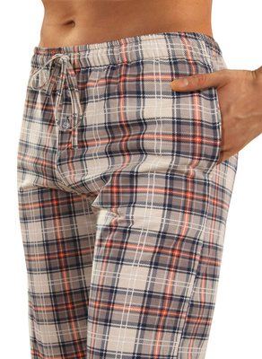 Granatowa klasyczna piżama męska długa 100% bawełna Jasiek Sesto Senso – całoroczny komfort