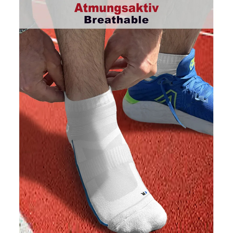 Białe oddychające skarpety sportowe frotte 4-pak SKB10 Sesto Senso – komfort i wsparcie