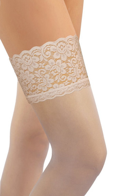 Pończochy damskie samonośne seksowne 15 DEN Romantica Sesto Senso – efekt bosej stopy