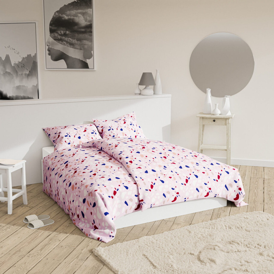 Różowa bawełniana pościel damska 160x200 Lastryko Spod Igły i Nitki – komfort snu.