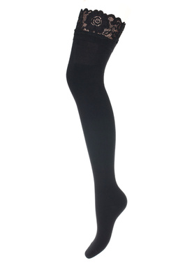 Zakolanówki Damskie Bawełniane Koronka