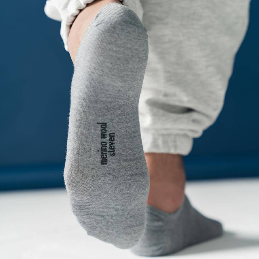 Stopki Męskie Szare Merino Wool